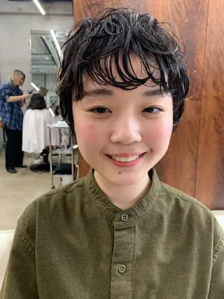 ショート カラー パーマ 🌈前田 潤 /ショート/レイヤーのヘアスタイル