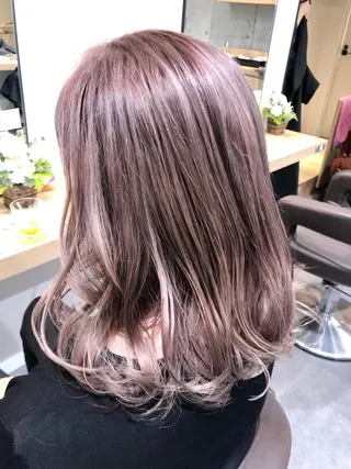 セミロング カラー 髪質改善/美髪矯 正ヤマモトハルキのヘアスタイル