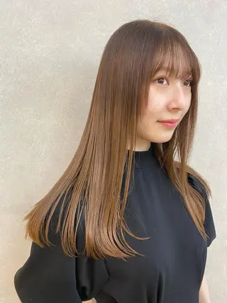 ロング カラー 顔周りカット/透明感 カラー✂️MEIのヘアスタイル