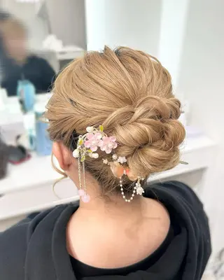 ショート ヘアアレンジ ヘアセット専門店 Rのヘアスタイル