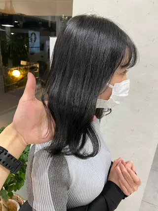 ミディアム カラー 【美髪矯正特化】 ズケヤマのヘアスタイル