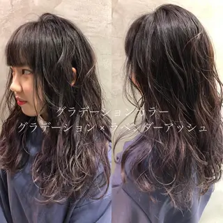 セミロング カラー 北間 寛哉のヘアスタイル