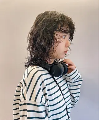 ミディアム パーマ レイヤー/パーマ /ウルフ/nabeのヘアスタイル