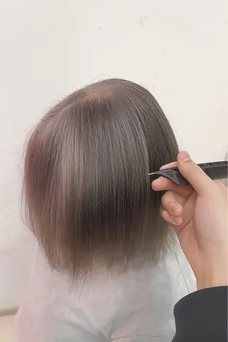 ミディアム カラー 太白区/白髪ぼかし ハイライト/千葉達人のヘアスタイル