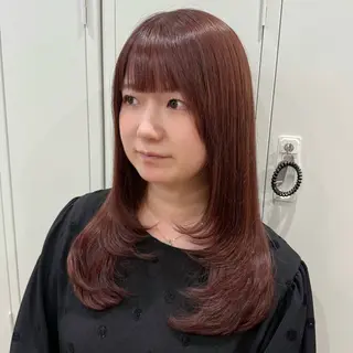 ロング カラー ヘアアレンジ キヨミ 韓国レイヤーカットのヘアスタイル