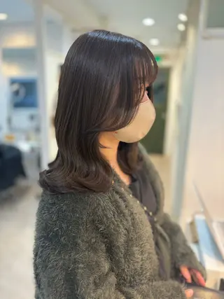 ミディアム カラー 韓国風⭐️くびれヘア 🍀高津かえでのヘアスタイル