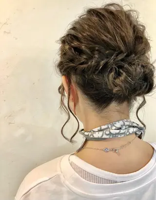 ミディアム ヘアアレンジ 最高級シールエクステ 💜Fave/あかねのヘアスタイル
