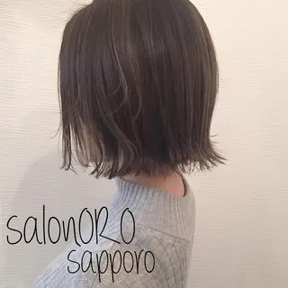 ミディアム カラー 池田 真由美のヘアスタイル