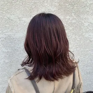 ミディアム カラー ヘアアレンジ 韓国×巻ける髪質改善 💍maki💍のヘアスタイル