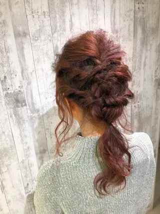 セミロング カラー ヘアアレンジ Agu 清尾 浩昭のヘアスタイル