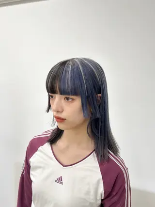 ミディアム カラー 【23時まで営業】 酒井啓佑のヘアスタイル
