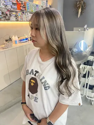 ロング カラー 前橋 姫奈のヘアスタイル
