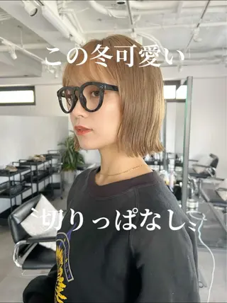 ショート カラー 池袋/小顔レイヤー/ 顔まわり/taigaのヘアスタイル