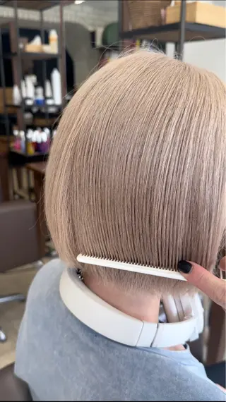 ミディアム カラー ハイトーン/デザイン /パーマ/本田誠人のヘアスタイル