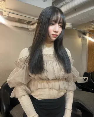 ロング カラー mizuho🐈⬛ 艶髪¦ダークトーンのヘアスタイル