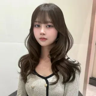 ロング カラー モテ韓国ヘア/ レイヤー🤍RIKAのヘアスタイル