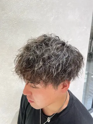 パーマ メンズ 竹田 京人のヘアスタイル