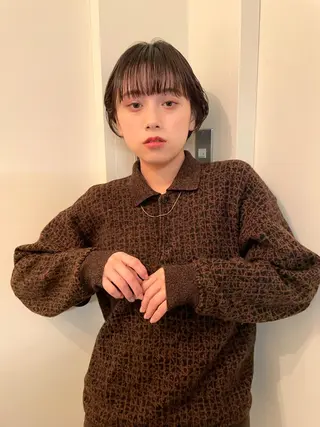 ショート コスメパーマ 佐藤　諒のヘアスタイル