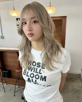 セミロング カラー エクステモデル募集 💗大阪梅田/川上のヘアスタイル