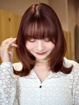 ミディアム カラー 越後 遥/ 透明感カラー🪞🤍のヘアスタイル