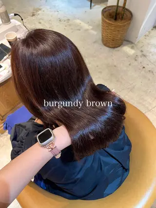 ロング カラー 髪質改善/縮毛矯正/ レイヤーカットななこのヘアスタイル
