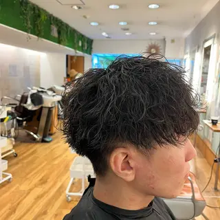 ミディアム カラー パーマ ヘアアレンジ メンズ メンズ特化 美容師かずまのヘアスタイル