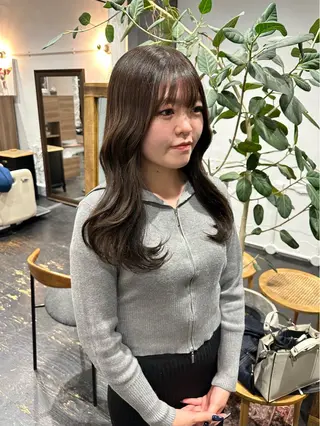 ロング 稲本麻衣 【韓国ヘア】のヘアスタイル