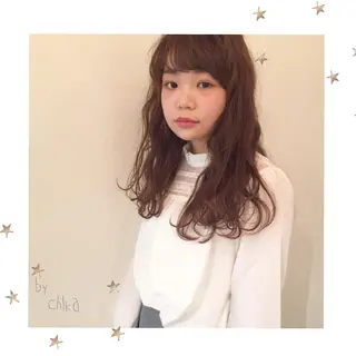 セミロング 市川 千夏のヘアスタイル