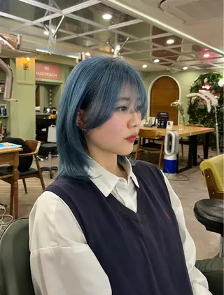 カラー AYANE ◝✩韓国ヘアのヘアスタイル