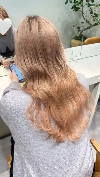 ロング カラー HANAME 原宿美容室のヘアスタイル