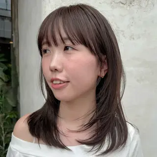 ミディアム たおちゃん／レイヤー ／透明感カラーのヘアスタイル