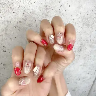 セミロング カラー パーマ ヘアアレンジ メンズ キッズ ネイル マツエク・マツパ Salon Ｋのネイルデザイン