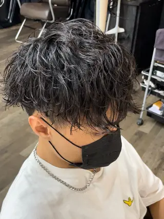 ショート パーマ メンズ 💇🏻‍♂️パーマ ニキ✨本田龍斗のヘアスタイル
