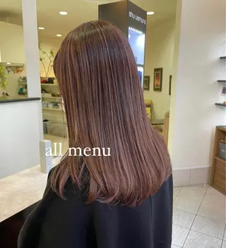 セミロング カラー パーマ コレットヘアー 田中アヤノのヘアスタイル