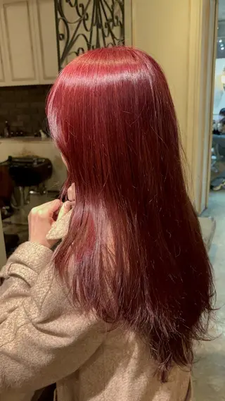 ロング 美髪矯正 透明感 カラー⭐️ユウキのヘアスタイル