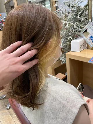 ミディアム カラー 💫カットパーマ💫 伊原虎太郎のヘアスタイル