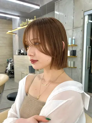 ミディアム 似合わせボブ🌟 艶髪特化💗村松優斗のヘアスタイル