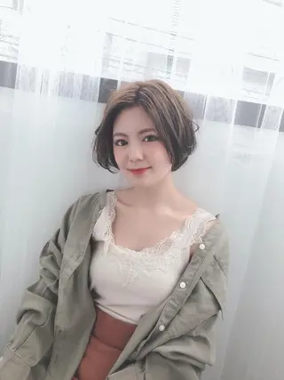 ショート カラー パーマ 美髪矯正 Rioのヘアスタイル