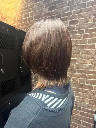 ミディアム カラー パーマ ヘアアレンジ メンズ キッズ ネイル マツエク・マツパ アイブロウ 久木原 ゆりのヘアスタイル