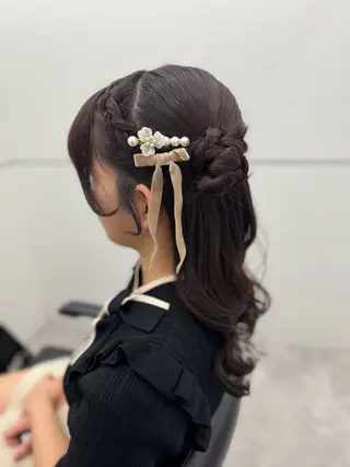 ロング ヘアアレンジ デジタルパーマ🫧 韓国風ヘア🫧サクラのヘアスタイル