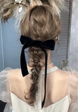 ロング ヘアアレンジ ハイトーンアレンジ 🦋🥀Shuriのヘアスタイル
