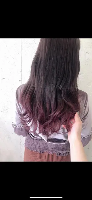 セミロング カラー 🌷韓国顔周りカット ×艶カラーaki🌷のヘアスタイル