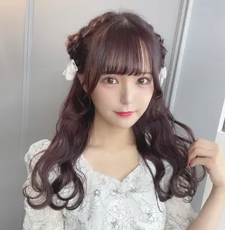 ロング カラー ヘアアレンジ 💖透明感カラー💖 mayukoのヘアスタイル