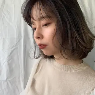 ショート カラー 薬院:今泉/上川美幸 ボブ/顔周りレイヤーのヘアスタイル