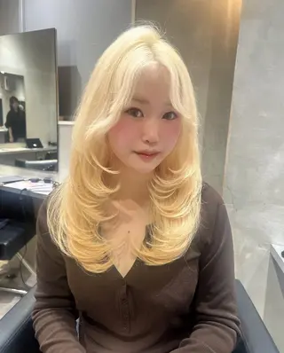 セミロング カラー 透明感×韓国ヘア 🇰🇷きららのヘアスタイル