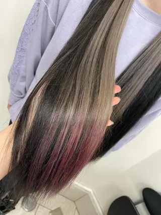 ロング カラー コレットヘアー 田中アヤノのヘアスタイル