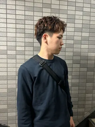 ショート カラー パーマ メンズ 💈メンズ短髪特化 ✂︎伊藤大輝💈のヘアスタイル