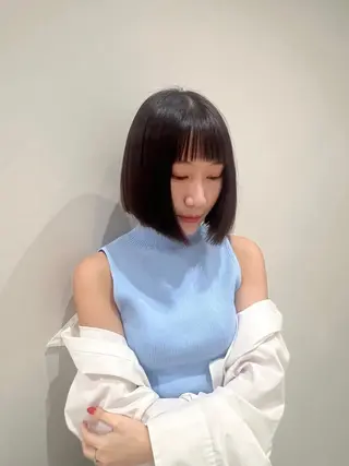 ショート カラー 韓国レイヤー✨ yasuko銀座のヘアスタイル