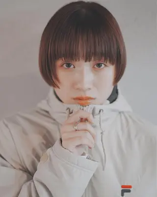 ショート カラー ボブパーマコテ巻き風 パーマNo1深江秀平のヘアスタイル