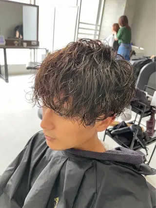 パーマ メンズ カズキ🌼曲がる 縮毛矯正のヘアスタイル